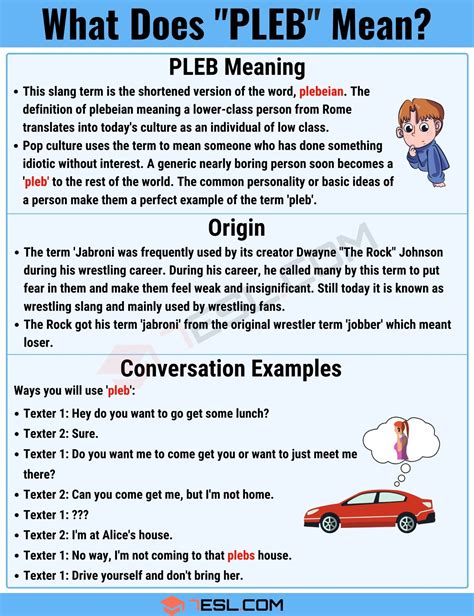 what does pleb mean in slang.